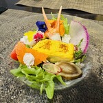 創作四川料理 廣明 - 彩りサラダ　ホントのカニたま