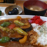 Hana - 野菜カレー８００円スイカ（大）アイスコーヒー付き