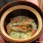 御料理 寺沢 - 喜知次と毛蟹の炊込みごはん