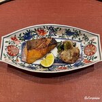 御料理 寺沢 - 時知らず焼に行者ニンニクと自家製生り節と焼小蕪