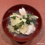 御料理 寺沢 - 喜知次と筍の小鍋立に花山椒