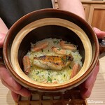 御料理 寺沢 - 喜知次と毛蟹の炊込みごはん
