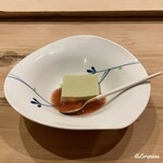 御料理 寺沢 - 桑の葉と桜のブランマンジェ