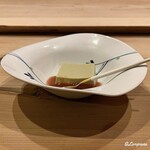 御料理 寺沢 - 桑の葉と桜のブランマンジェ