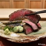 御料理 寺沢 - いわて牛のフィレ肉の炭火焼