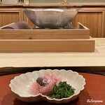 御料理 寺沢 - 喜知次と筍の小鍋立に花山椒