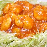 쇼쿠사이 바리바리 혼마치점 - 새우 칠리 소스