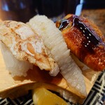 回転すし北海道 学園通り店 - 炙り三貫盛り