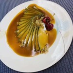 中華料理 聚福園 - あわびの醤油ソースかけ