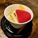胡蝶庵 仙波 - 最後の甘味　イチゴ、キウイ、オレンジ、パイン