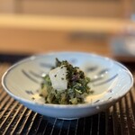 鎌倉 北じま - アオリイカ、セリ、ウド、ミツカドネギ、胡麻和え