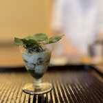 鎌倉 北じま - 鮑（水貝）、胡瓜、とこぶしの肝、そうめん