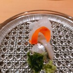 霞庭 まつばら - 【お造り】マコガレイ（宮城産）、さより（東京湾）