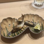 麻布 かどわき - 鮎の塩焼き　酢橘