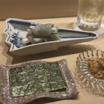 麻布 かどわき - ひらめとあん肝の北京ダック風