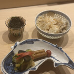 麻布 かどわき - トリュフ土鍋ご飯　香の物