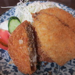 Sakaba Erubisu - あじフライとメンチ定食　８５０円