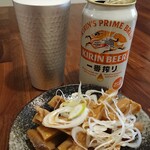 麺屋 寛 - おつまみメンマとビール