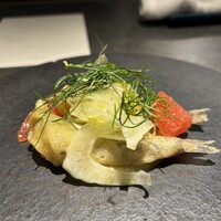malca - メヒカリのフリット　ウイキョウとグレープフルーツ