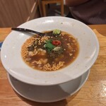 299954208 - 追い込み鰹そば醤油にぶっこみ飯を投下