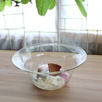 さじこよみ - 抹茶のveganプリン　いちごとビーツのジェラート