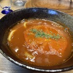 ステーキハウス京 - トマトピューレカレー風味うどん