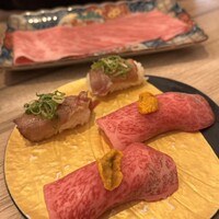 黄金出汁しゃぶと江戸前寿司 肉のあさつ 梅田お初天神店 - 