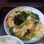 台湾料理 福祥居 - ほうれん草と玉子炒めランチ