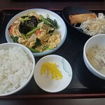 台湾料理 福祥居 - ほうれん草と玉子炒めランチ