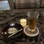 天河山荘 - 料理写真:ウェルカムドリンクとお団子
