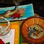 嵐渓荘 - 岩魚塩焼き＆自然薯
