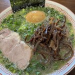 博多長浜らーめんもりや - ネギラーメン＋あじ玉
