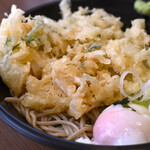 かめや - 冷し天玉そば＠税込550円