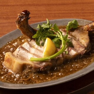 茨城産美明豚48時間熟成骨付きロースのグリル