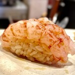 すしやのたい悟 - ◆握り／北海縞海老　　【沫雪（あわゆき）】