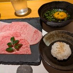 平和町 とき - A5焼シャブ＆一口ご飯、そう来るか