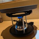 平和町 とき - ミニバーナーON溶岩プレート？