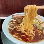 新橋ニューともちん - 麺あげ②