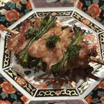 薪鳥新神戸 - ハラミ　行者にんにく　甘長唐辛子