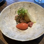 アコルドゥ - 醤酢に蒜搗き合てて鯛願う
      我にな見えそ 水葱の羹