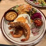 Greenpoint by Bedford Cafe - ガーリックシュリンププレート