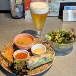 アジアンビストロDai - アジアンランチの「前菜」＆生ビール