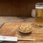 鳥茂 - お通し※玉ねぎと胃袋