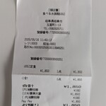 食べる水族館 魚ぎ - レシート