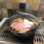 黒毛和牛 肉問屋 小川商店 - 三角バラすき焼き