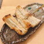 木挽町 とも樹 - 穴子の雉焼き。旬が近づく穴子は身が甘い