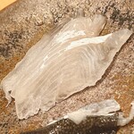 木挽町 とも樹 - 眞子鰈のドアップ。ちゃんと鰈の味がする。
