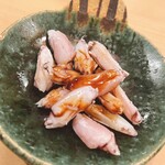 木挽町 とも樹 - 石巻の蝦蛄のツメを大盛でツマミに。これで七尾分ヾ(≧▽≦)ﾉ