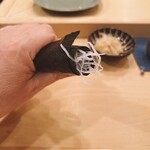 木挽町 とも樹 - ツマの残りを手巻きでいただきます