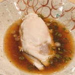 木挽町 とも樹 - 牡蠣は自家製ポン酢でいただきます